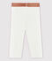 Leggings de punto de licra de niña blanco MARSHMALLOW