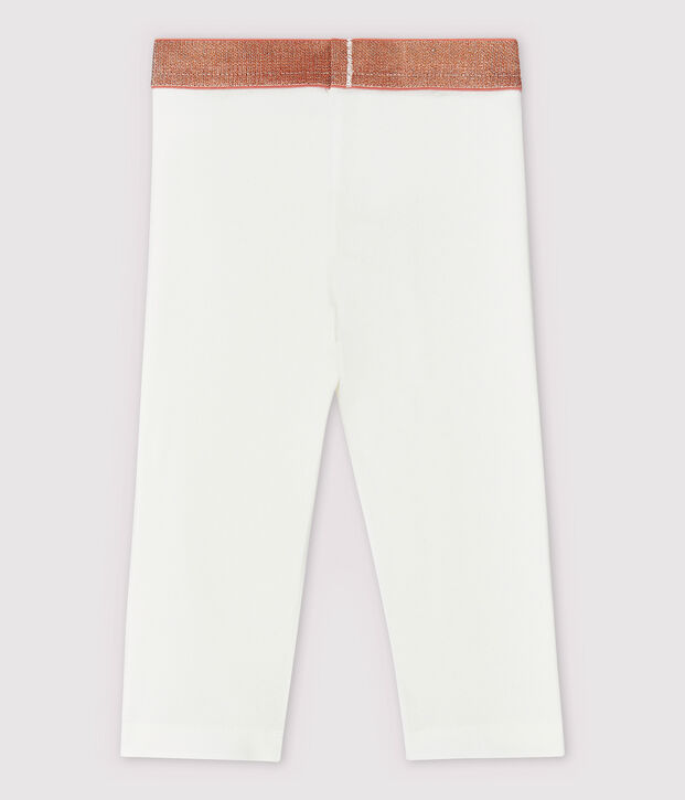 Leggings de punto de licra de ni&ntilde;a blanco