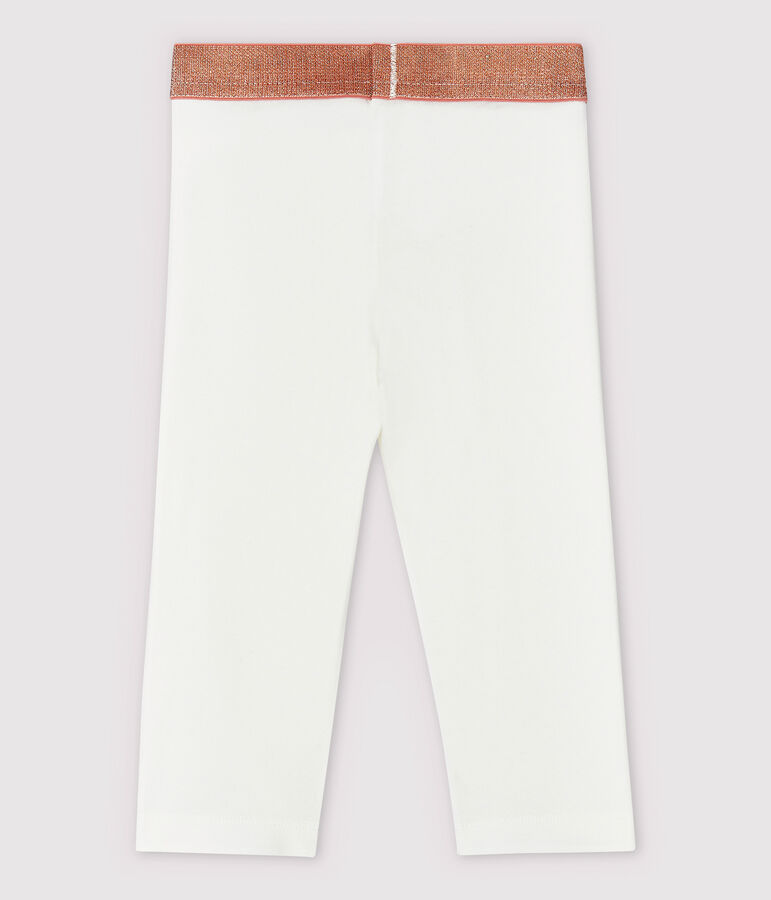 Leggings de punto de licra de ni&ntilde;a blanco