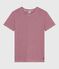 Camiseta Icónica de manga corta de algodón para mujer rojo AMARANTE/ MARSHMALLOW