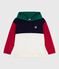 Sudadera infantil colorblock de algodón con capucha azul SOIR/ MULTICO