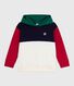 Sudadera infantil colorblock de algodón con capucha