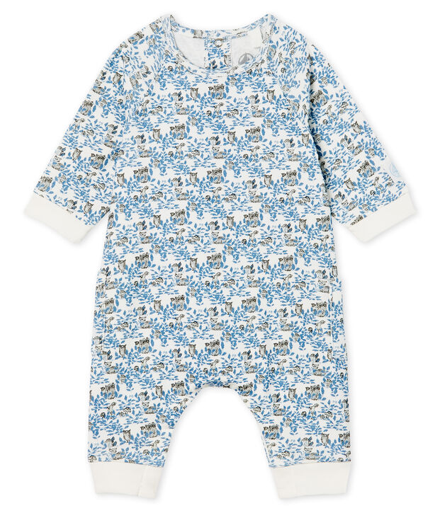 Combinaci&oacute;n larga de beb&eacute; ni&ntilde;o de punto blanco/multicolor