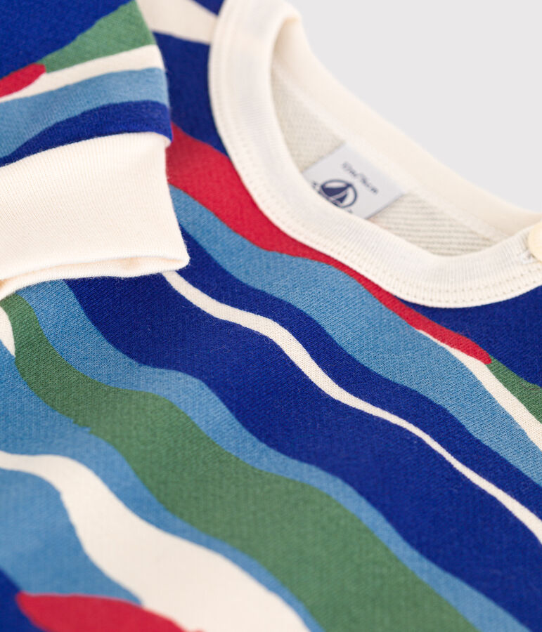 Sudadera de felpa para beb&eacute; crudo/azul