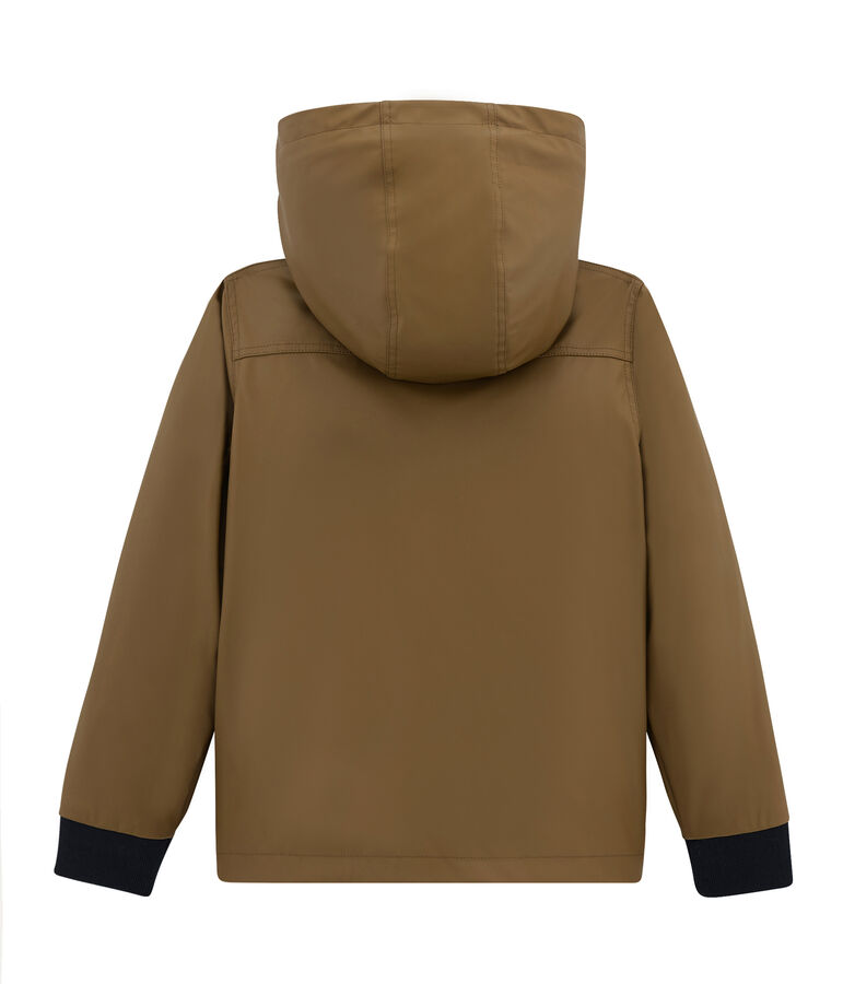 Chubasquero con forro polar marron