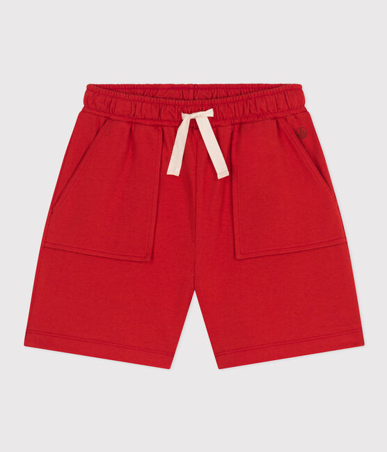 Pantalón corto de algodón para niño rojo AURORA