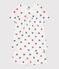 Pijama corto infantil de algodón con estampado de corazones blanco MARSHMALLOW/blanco MULTICO