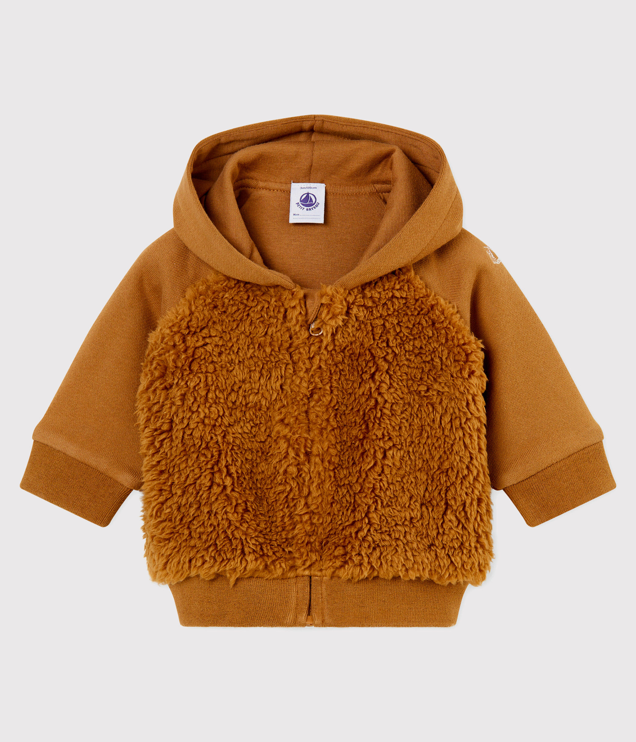 Sudadera con capucha para bebé niño sherpa BRINDILLE | Petit Bateau