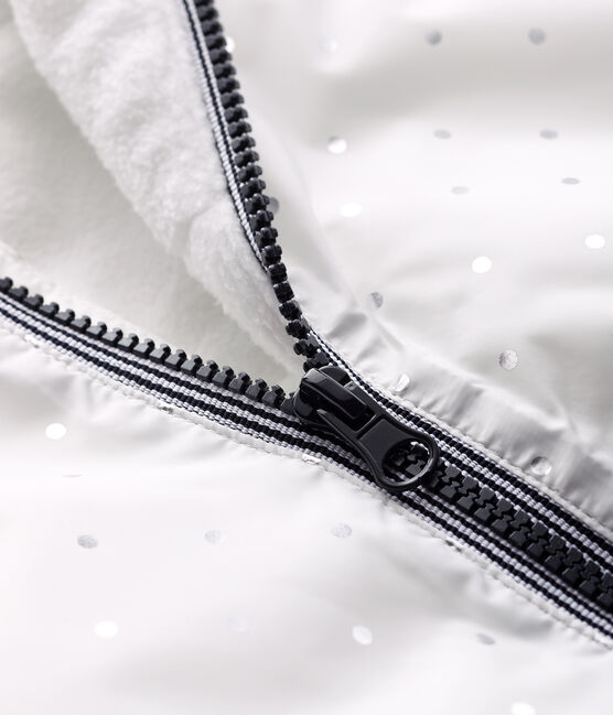 Chaqueta estampada para bebé niña/niño blanco MARSHMALLOW/gris ARGENT
