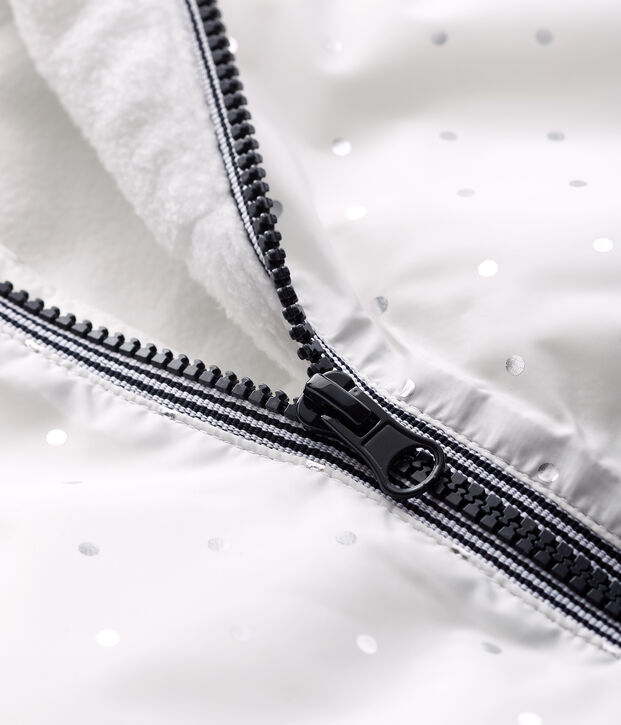 Chaqueta estampada para beb&eacute; ni&ntilde;a/ni&ntilde;o blanco/gris