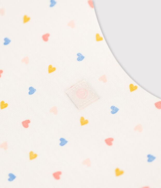 Saco de algod&oacute;n org&aacute;nico de beb&eacute; blanco/multicolor