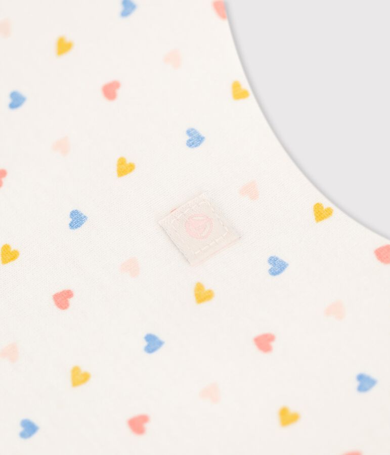 Saco de algod&oacute;n org&aacute;nico de beb&eacute; blanco/multicolor