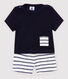 Conjunto de camiseta/pantalón corto de algodón de lino de bebé niño