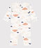 Pelele sin pies estampado de algodón MARSHMALLOW/ CHALOUPE