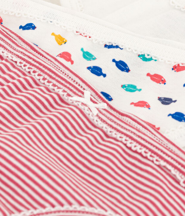 Juego de 3 braguitas de algod&oacute;n con animales marinos para ni&ntilde;a multicolor