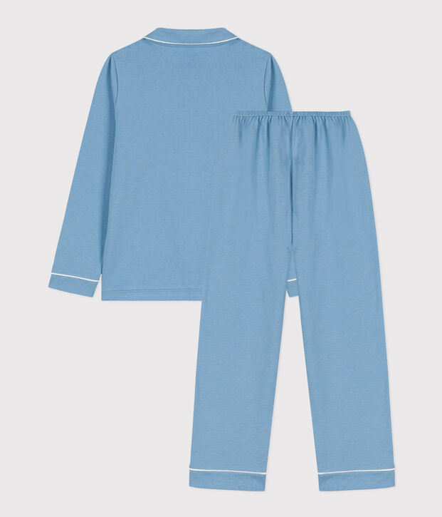 Pijama de punto para ni&ntilde;o azul