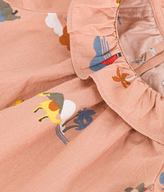 Blusa estampada de manga corta de popelina para bebé VINTAGE/ MULTICO