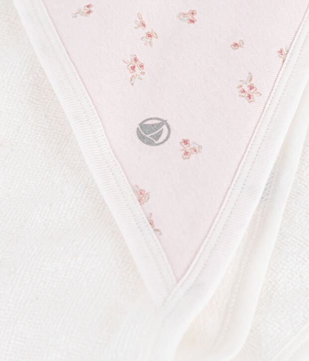 Capa de ba&ntilde;o de algod&oacute;n para beb&eacute; rosa/multicolor