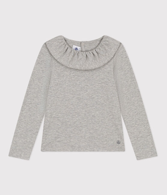 Blusa de algodón para niña gris CHATON CHINE