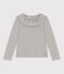 Blusa de algodón para niña gris CHATON CHINE