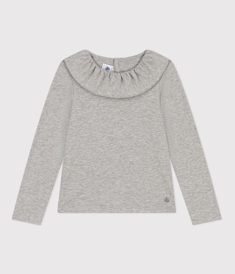Blusa de algod&oacute;n para ni&ntilde;a gris CHATON CHINE