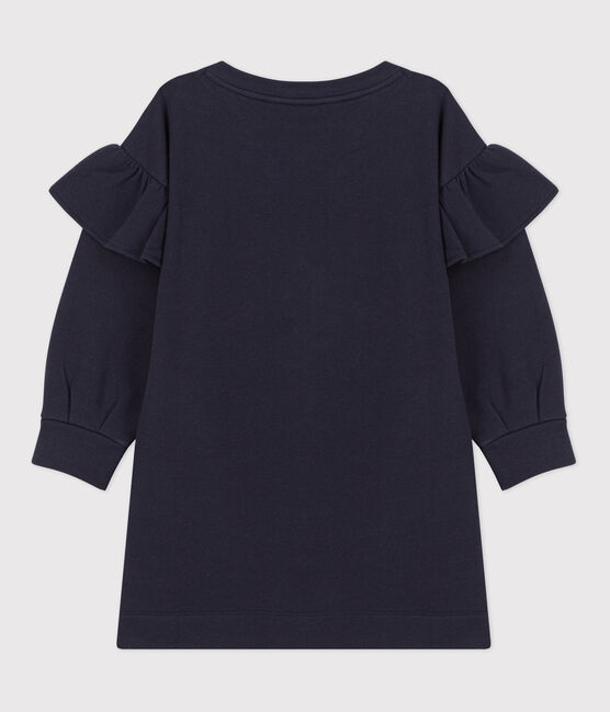Vestido de manga larga de muletón de niña azul MEDIEVAL