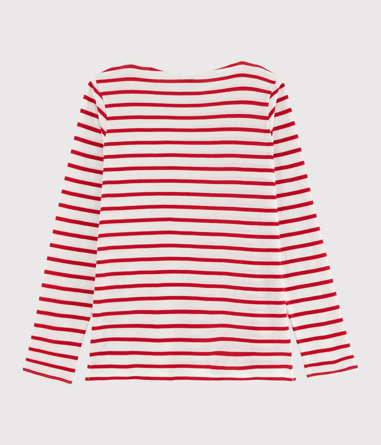 Camiseta marinera para ni&ntilde;a y ni&ntilde;o blanco/rojo