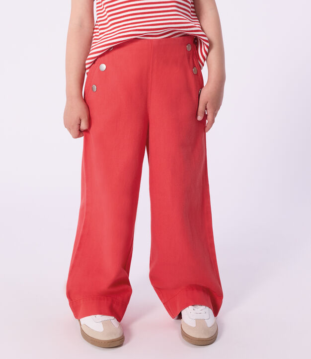 Pantal&oacute;n denim infantil rojo