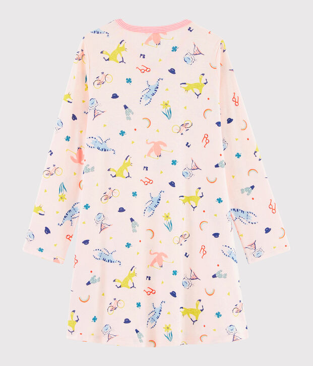Camis&oacute;n con estampado de fantas&iacute;a de ni&ntilde;a de punto rosa/multicolor
