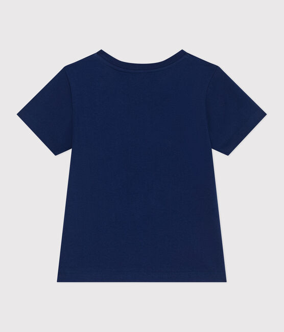 Camiseta infantil unisex de manga corta de algodón con estampado azul MEDIEVAL