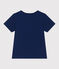 Camiseta infantil unisex de manga corta de algodón con estampado azul MEDIEVAL