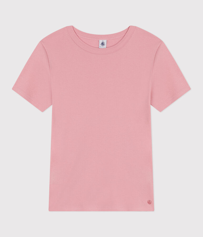 Camiseta Ic&oacute;nica lisa de algod&oacute;n para mujer rosa