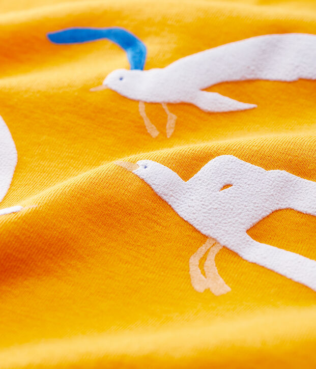 Camiseta de manga corta de algod&oacute;n para beb&eacute; ni&ntilde;o. amarillo