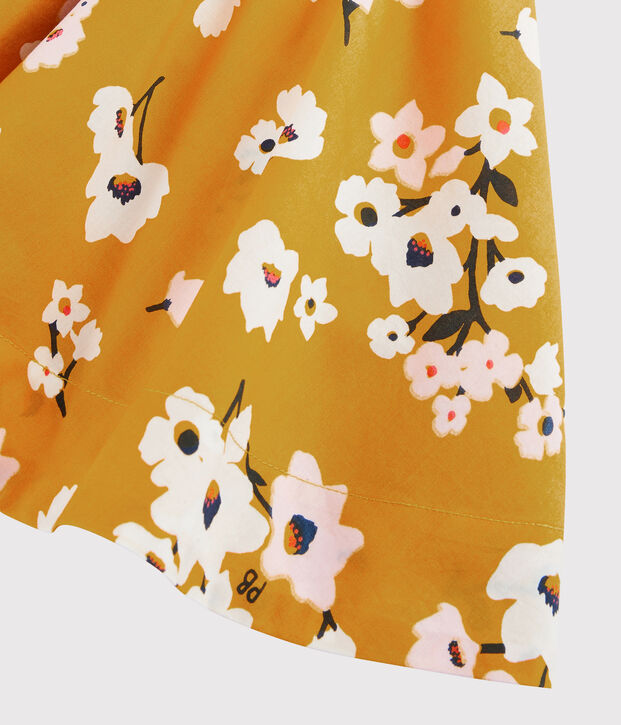 Falda de popelina para ni&ntilde;a amarillo/multicolor