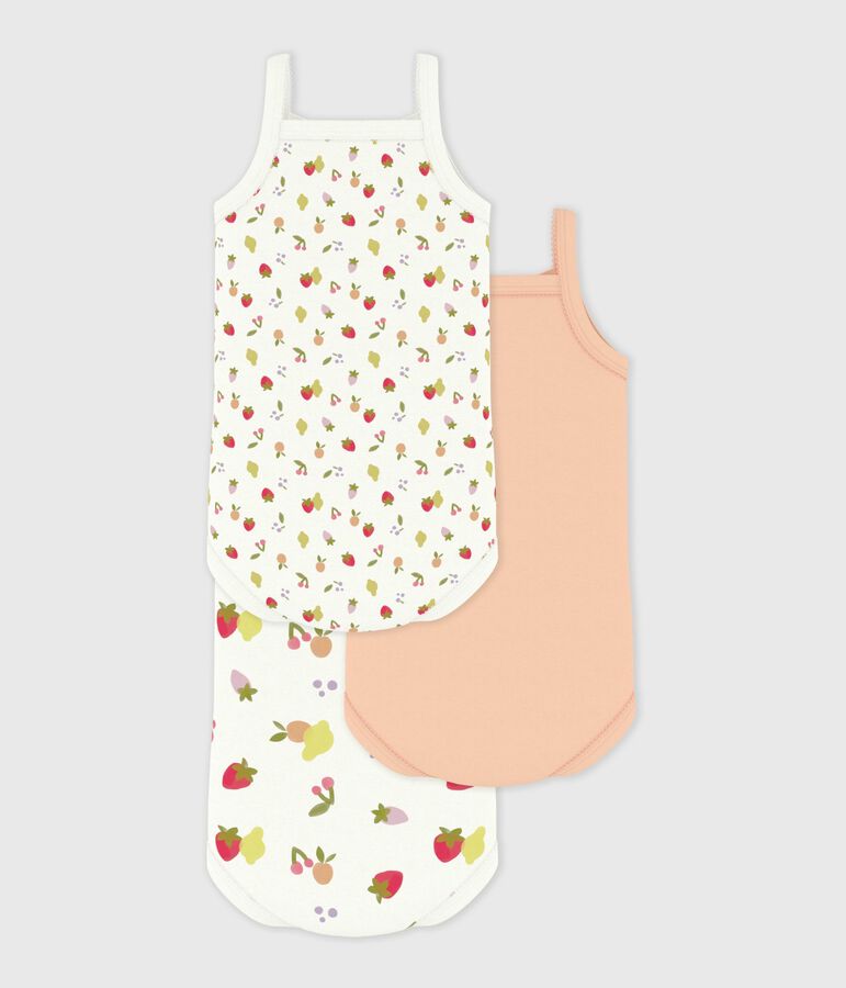 Juego de bodies de tirantes de algod&oacute;n para beb&eacute; multicolor