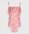 Bañador infantil con flores rosa CHARME/blanco MARSHMALLOW