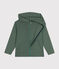 Sudadera con cremallera y capucha de punto de niño verde CROCO
