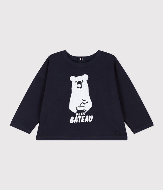 Sudadera de muletón de bebé azul SMOKING