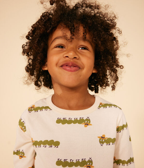 Pijama infantil de algodón con estampado animal blanco AVALANCHE/ MULTICO