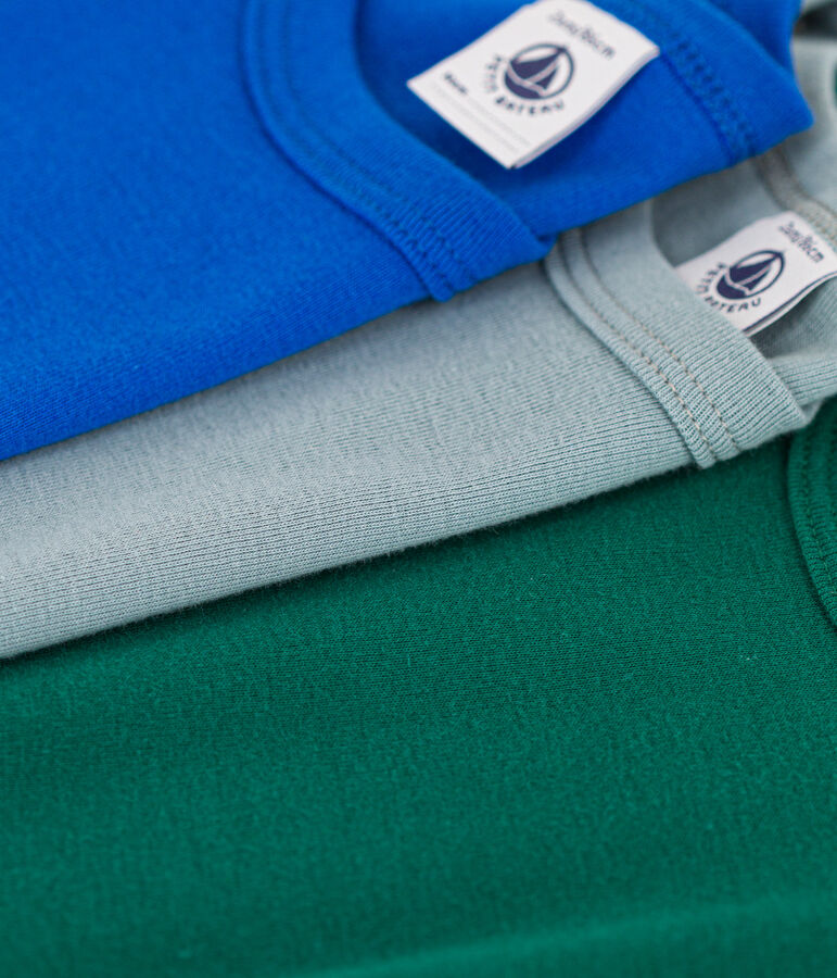 Juego de 3 camisetas de manga corta de algod&oacute;n para ni&ntilde;o multicolor