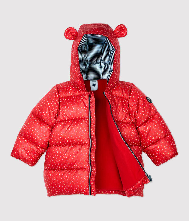 Chaqueta acolchada para beb&eacute;. rojo/multicolor