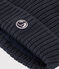 Gorro infantil de punto tricotado con forro polar azul SMOKING