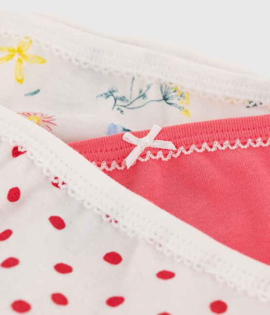 Juego de 3 braguitas con estampado de flores de niña pequeña variante 1