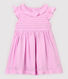 Vestido de manga corta de crepé de bebé niña