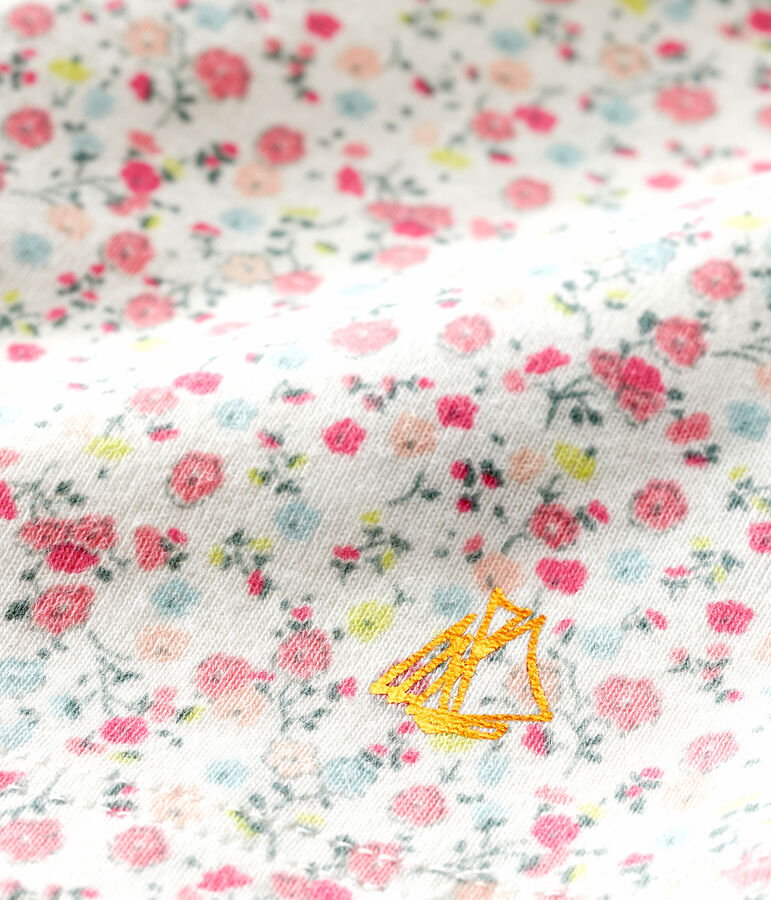 Blusa de manga corta estampado para beb&eacute; ni&ntilde;a blanco/multicolor