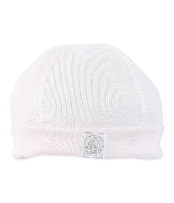 Gorro de primera puesta milrayas para bebé rosa VIENNE/blanco LAIT