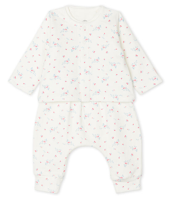Conjunto de tres piezas para bebé de túbico blanco MARSHMALLOW/blanco MULTICO