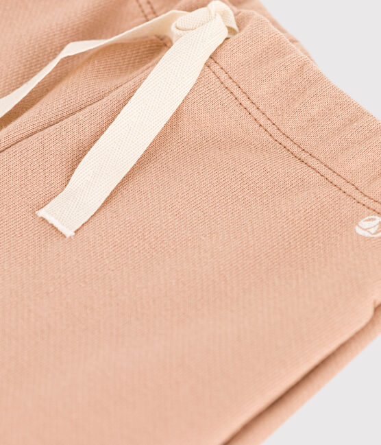 Pantalón de muletón liso para bebé beige VINTAGE