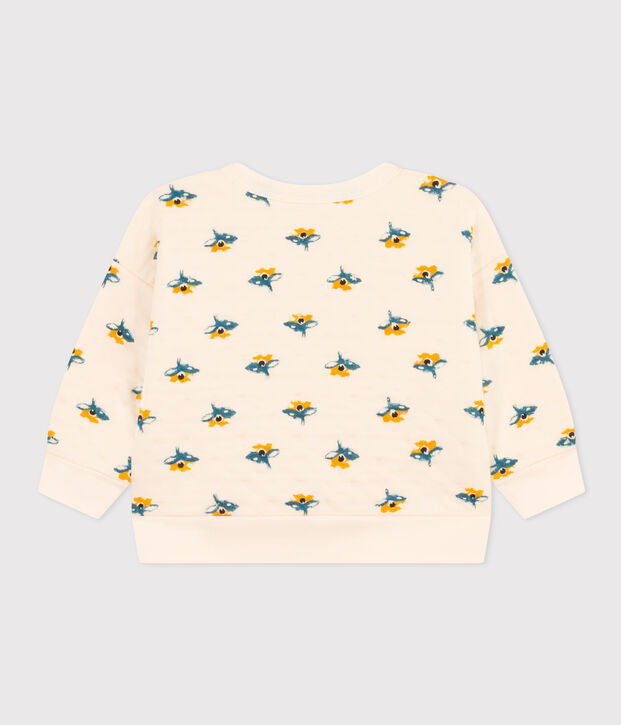 Sudadera de tejido t&uacute;bico acolchado para beb&eacute; crudo/multicolor