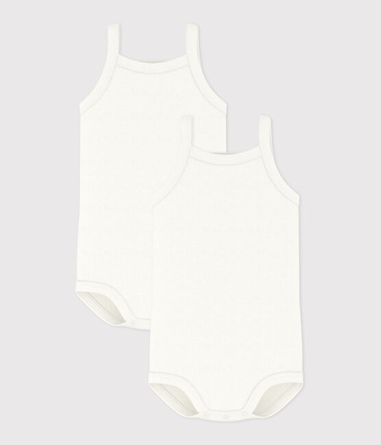 Juego de 2 bodis con tirantes para bebé niña variante 1